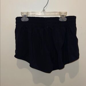 aerie Black Athletic Elastic-Waist Shorts
